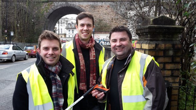 Will and Ryan (from neighbourly) with Rob (from Streetscene)