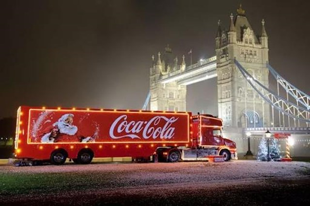 coca-cola neighbourly christmas truck fund