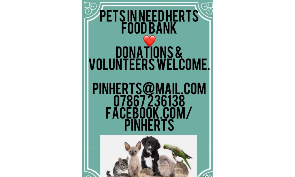 Pets In Need Herts food bank supporting local families and Neighbourly